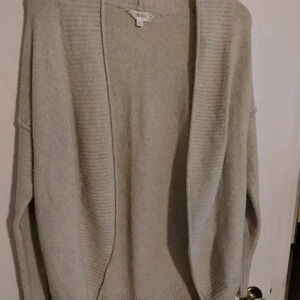 Pink Rose Brown Long Sleeve Open Front Cardigan Long Sleeve Sweater XL